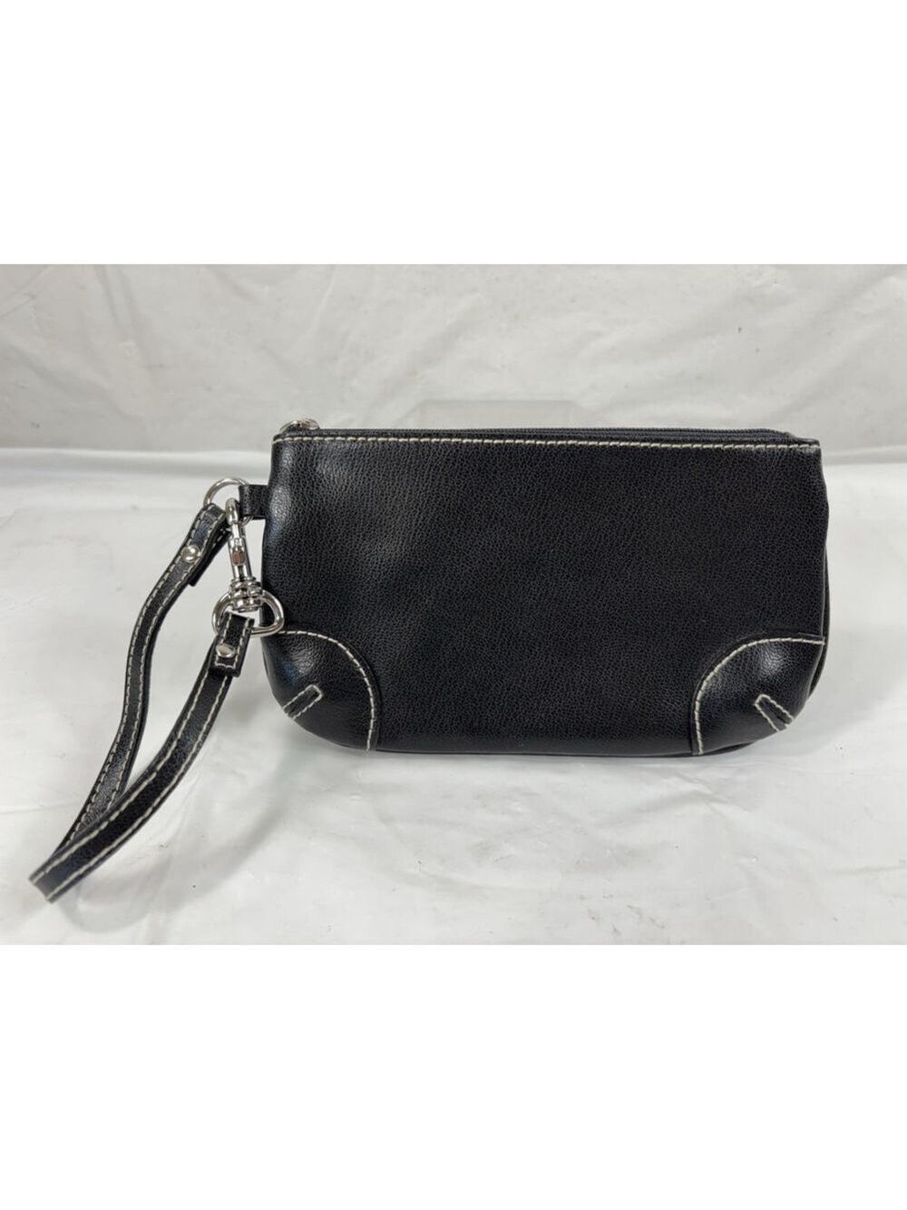 Franklin Covey Black Wristlet Leather